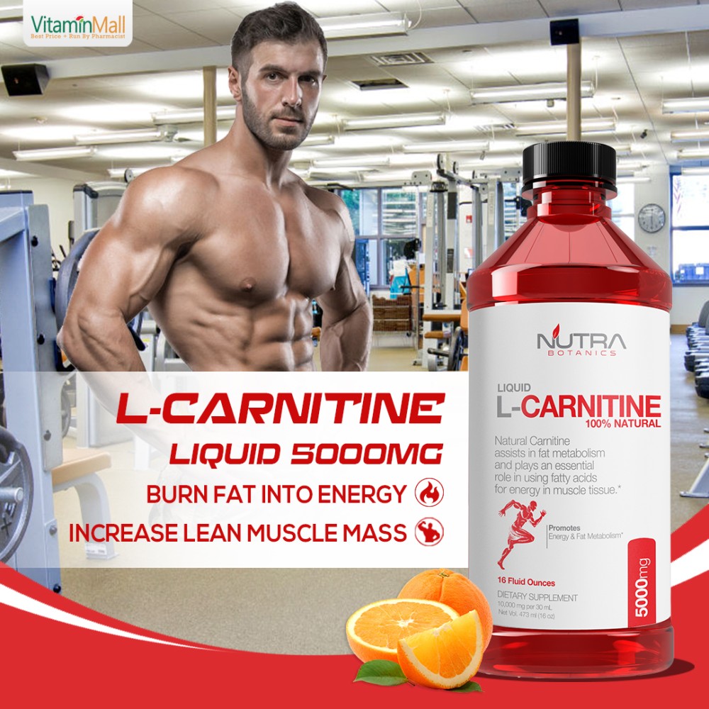 Liquid LCarnitine 5000mg Fat Burner, Convert Fat to Energy VitaminMall